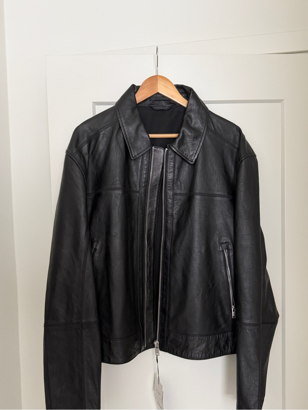 Zara Boxy Fit Leather Jacket